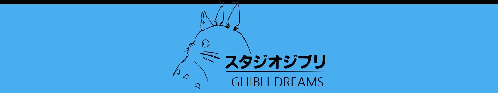 Banner de totoro en fondo turqueza - Ghibli Dreams 